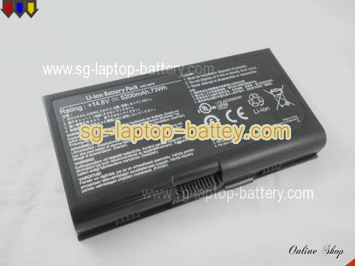  image 1 of ASUS G71GX Replacement Battery 5200mAh 14.8V Black Li-ion