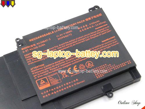  image 4 of Genuine CLEVO N131WU Battery For laptop 3100mAh, 32Wh , 11.4V, Black , Li-ion