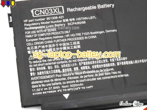  image 2 of Genuine HP ENVY 13-AB063 Battery For laptop 5020mAh, 57.95Wh , 11.55V, Black , Li-ion