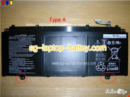  image 1 of Genuine ACER Spin 5 SP513-52N-530R Battery For laptop 4670mAh, 53.9Wh , 11.55V, Black , Li-ion