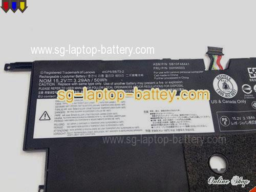  image 2 of Genuine LENOVO ThinkPad X1 Carbon(20A8-8S00803) Battery For laptop 3290mAh, 50Wh , 15.2V, Black , Li-ion