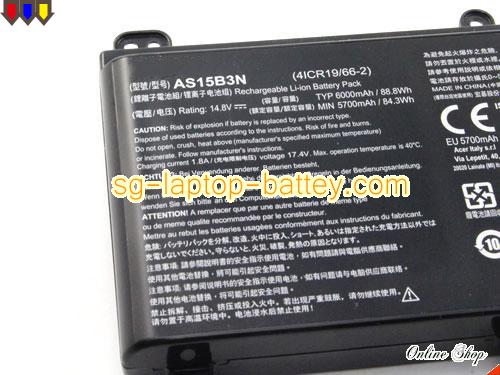  image 4 of Genuine ACER Predator 15 G9-591-799P Battery For laptop 6000mAh, 88.8Wh , 14.8V, Black , Li-Polymer