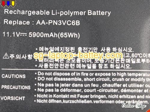  image 3 of SAMSUNG QX310-S02 Replacement Battery 5900mAh, 61Wh  11.1V Black Li-Polymer