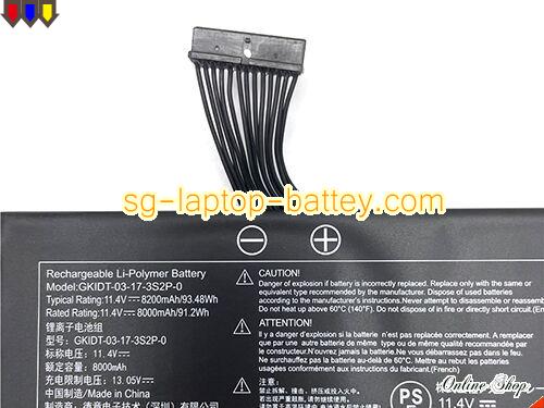  image 5 of Genuine GALLERIA GCR2070RGF Battery For laptop 8200mAh, 93.48Wh , 11.4V, Black , Li-Polymer