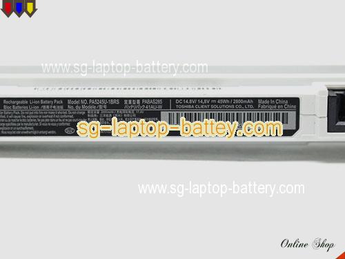  image 5 of TOSHIBA TECRA PS589A-02W00K Replacement Battery 2800mAh, 45Wh  14.8V White Li-ion