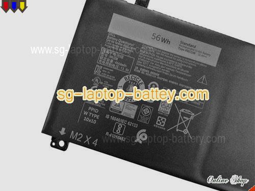  image 2 of Genuine DELL XPS 15 9570-SMX15W10PC21656 Battery For laptop 4666mAh, 56Wh , 11.4V, Black , Li-ion