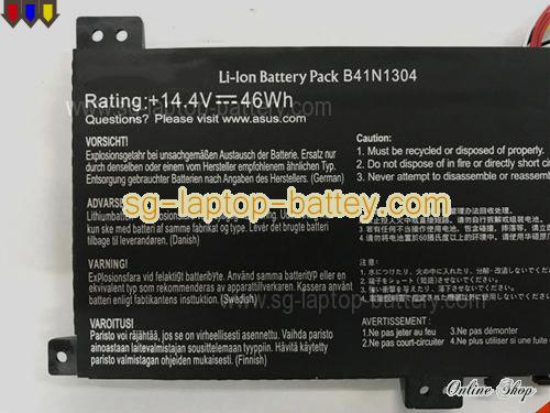  image 2 of Genuine ASUS K451LB-WX049 Battery For laptop 3194mAh, 46Wh , 14.4V, Black , Li-ion