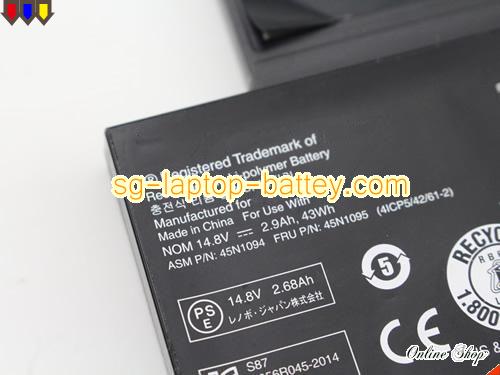  image 4 of Genuine LENOVO 3347-5PM Battery For laptop 2900mAh, 43Wh , 2.9Ah, 14.8V, Black , Li-Polymer