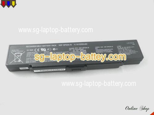  image 5 of Genuine SONY VAIO VGN-CR50B/W Battery For laptop 4800mAh, 11.1V, Black , Li-ion