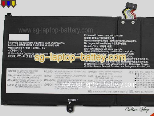  image 4 of Genuine LENOVO Yoga 6 13ALC7 82UD006HKR Battery For laptop 3815mAh, 59Wh , 15.52V, Black , Li-ion