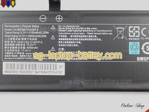  image 3 of Genuine CYBERPOWER C Series Battery For laptop 4100mAh, 62.32Wh , 15.2V, Black , Li-Polymer