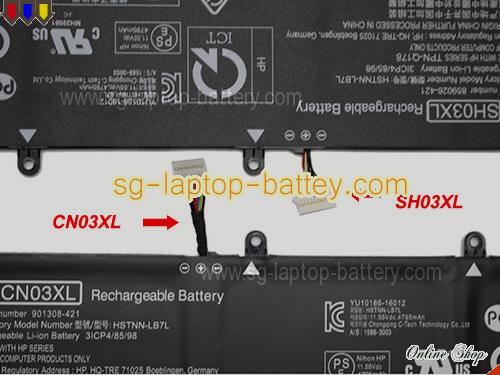  image 4 of Genuine HP Envy 13-AB047TU Battery For laptop 5020mAh, 57.95Wh , 11.55V, Black , Li-ion