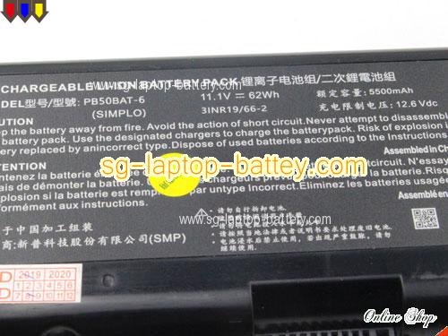  image 4 of Genuine HASEE G8-CU7PK Battery For laptop 5500mAh, 62Wh , 11.1V, Black , Li-ion