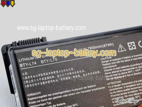  image 2 of MSI CR610 MS-3801 Replacement Battery 7800mAh 11.1V Black Li-ion