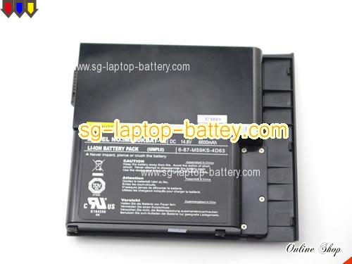  image 2 of Genuine CLEVO M59K Battery For laptop 6600mAh, 14.8V, Black , Li-ion