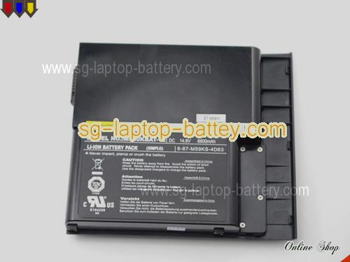  image 2 of Genuine CLEVO M590 Battery For laptop 6600mAh, 14.8V, Black , Li-ion