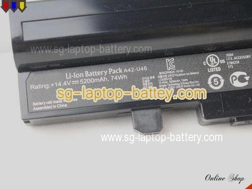  image 5 of Genuine ASUS U56JC Battery For laptop 5200mAh, 74Wh , 14.4V, Black , Li-ion