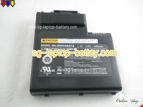  image 2 of Genuine CLEVO M570 Series Battery For laptop 4400mAh, 14.8V, Black , Li-ion