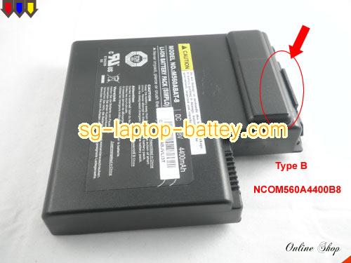  image 3 of Genuine CLEVO M57U1 Battery For laptop 4400mAh, 14.8V, Black , Li-ion
