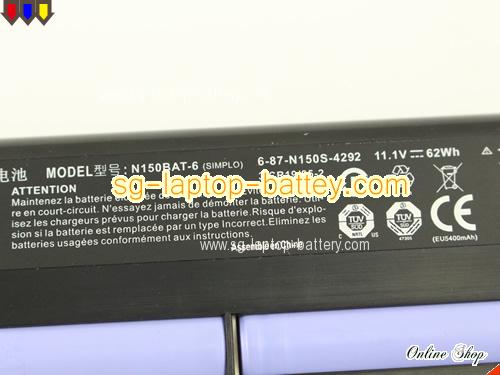  image 2 of Genuine CLEVO Metabox Alpha N170SD Battery For laptop 62Wh, 11.1V, Black , Li-ion