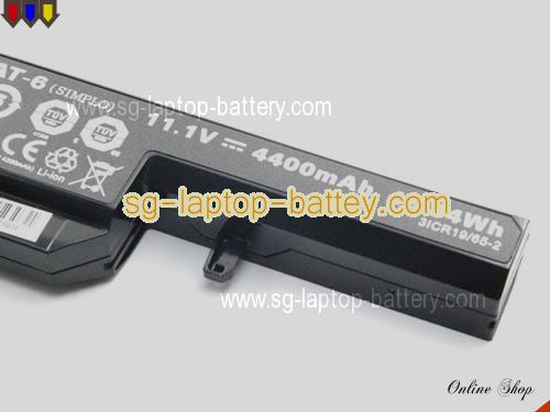  image 4 of Genuine CLEVO W550SU2 Battery For laptop 4400mAh, 48.84Wh , 11.1V, Black , Li-ion