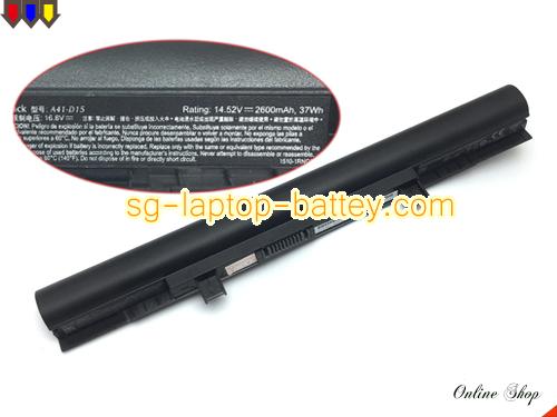  image 1 of Genuine MEDION A42-D15 Laptop Battery A31-D15 rechargeable 2600mAh, 37Wh Black In Singapore