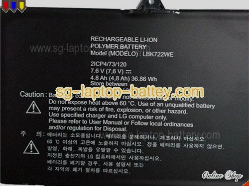  image 2 of Genuine LG LBK722WE Laptop Battery  rechargeable 36.86Wh, 4.8Ah  In Singapore