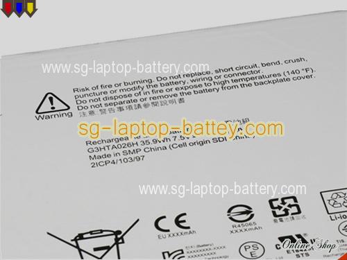  image 2 of Replacement MICROSOFT DYNR01 Laptop Battery G3HTA026H rechargeable 5087mAh, 38.2Wh Sliver In Singapore