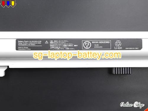  image 2 of Replacement HASEE V10-3S2200-S1S6 Laptop Battery V10-3S2200-M1S2 rechargeable 2200mAh White In Singapore