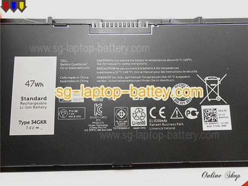  image 2 of Genuine DELL 34GKR Laptop Battery F38HT rechargeable 47Wh Black In Singapore