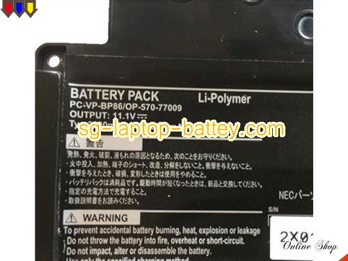  image 2 of Genuine NEC PCVPBP86 Laptop Battery 3UPF4542612T0882 rechargeable 3000mAh, 33Wh Black In Singapore