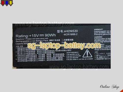  image 2 of Genuine ASUS A42N1520 Laptop Battery A42NI520 rechargeable 5800mAh, 90Wh Black In Singapore