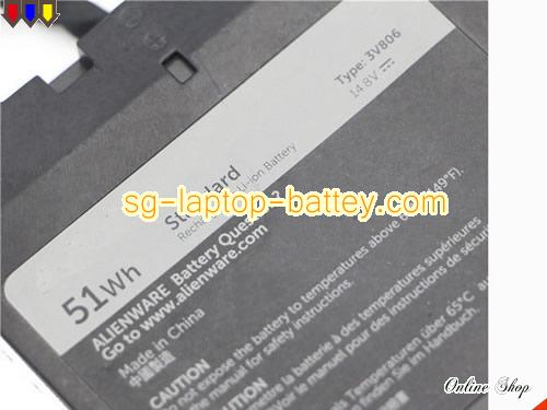  image 2 of Replacement DELL 3V8O6 Laptop Battery 3V806 rechargeable 51Wh Black In Singapore