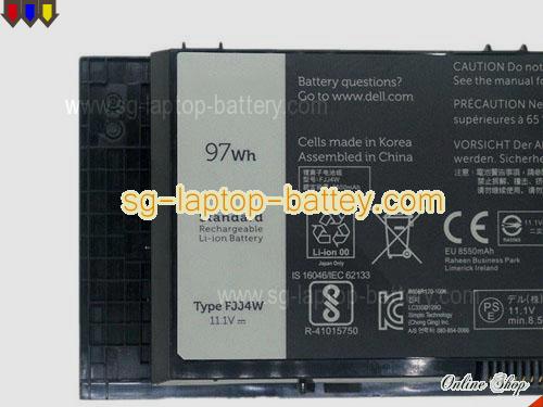  image 2 of Genuine DELL 312-1354 Laptop Battery 7FF1K rechargeable 8700mAh, 97Wh Black In Singapore