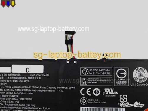  image 4 of Genuine LENOVO SB10W67370 Laptop Battery L18L4PF0 rechargeable 4630mAh, 70Wh Black In Singapore