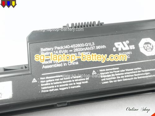  image 5 of Replacement UNIWILL I40-4S2600-G1L3 Laptop Battery  rechargeable 2600mAh, 37.96Wh Black In Singapore