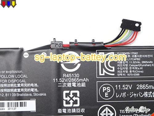  image 5 of Genuine LENOVO 5B10Q22882 Laptop Battery L17C4PB2 rechargeable 2964mAh, 34Wh Black In Singapore