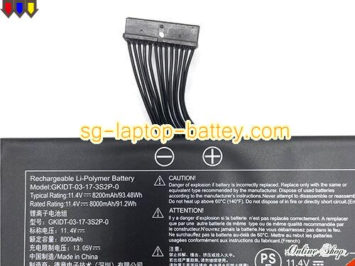  image 5 of Genuine SCHENKER GKIDT-00-13-3S2P-0 Laptop Battery 3ICP7/63/69-2 rechargeable 8200mAh, 93.48Wh Black In Singapore